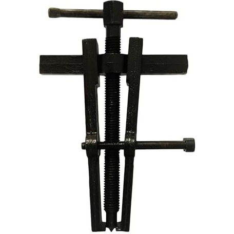 Inditrust 2 Jaw Carbon Steel Forged Bearing Gear Puller Remover Twin Legs Gear Removal Hand Tool Gear Puller Suitable For Inside & Outside (3Inch (38X65 Mm))