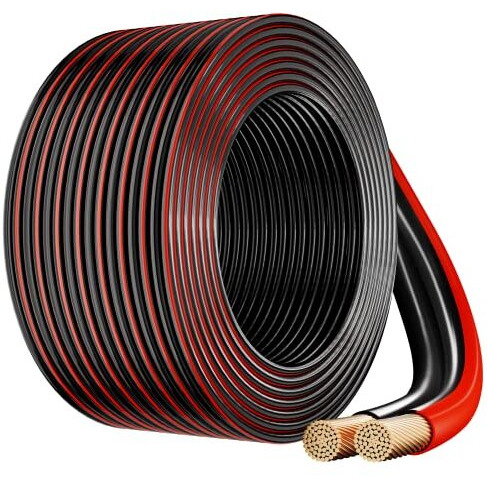 Fedus 16 Gauge/Awg Speaker Wire Oxygen-Free Copper 2 Conductors Audio Speaker Cable For Car Speakers Stereos, Subwoofer, Home Theater Speakers, Hifi Surround Sound (15 Meter, Red+Black)