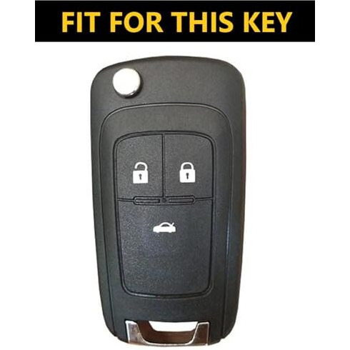 Shopoflux Metal Key Cover Compatible For Chevrolet Cruze | Beat | Avio | Spark 3 Button Flip Key Only