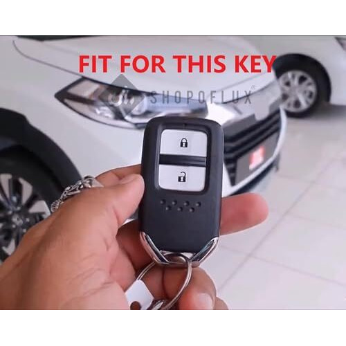 Shopoflux Metal Key Cover Compatible For Honda Elevate | Brv | Wrv | Crv | Jazz | City | Amaze 2 Button Smart Key