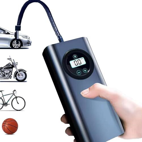 Us1984 Car Tyre Inflator, Rechargeable Portable Air Compressor, 2X Fast Inflation, Cordless And Accurate Tire Pressure With Digital Display, 150Psi Auto Shut Off Air Pump For Car, Bike, Cycle, Ball