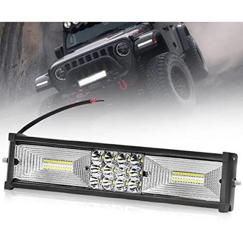 Fabtec 60 Led 11 Inch/28 Cm Mercury Led Bar Light Led Fog Light For Cars (11 Inch,White)