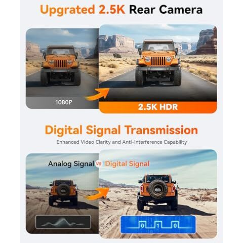 Wolfbox X5 New 3 Channel Dash Cam For Car, 4K +2.5K+1080P Front And Rear Inside Dash Cam With 5.8Ghz Wifi Gps, Starvis 2 Imx678, Hdr, 128Gb Card Included, Touchscreen, Voice Control, Supports 512Gb
