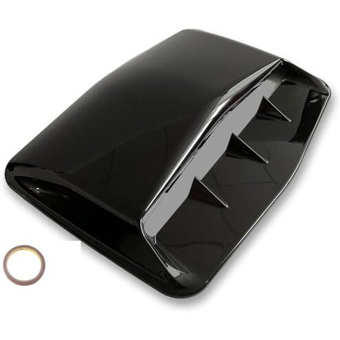 Automaze Hood Scoop Car Hood Vent Universal Air Intake Grille Inlet Trim Decor Cover Turbo Bonnet Vent Cover Accessory (Black)