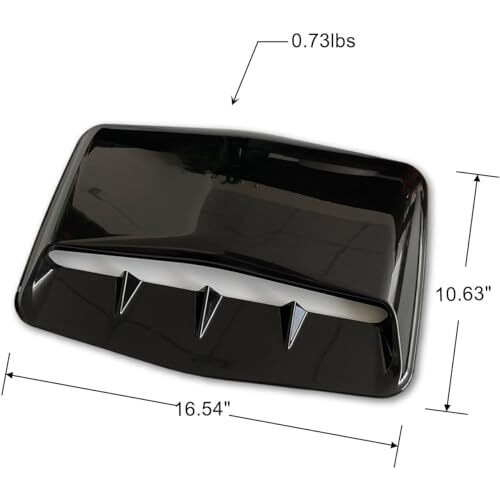 Automaze Hood Scoop Car Hood Vent Universal Air Intake Grille Inlet Trim Decor Cover Turbo Bonnet Vent Cover Accessory (Black)