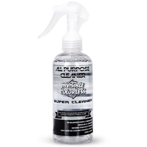 Auto Hub All Purpose Car Interior Cleaner, Car Seat Cleaner, Safe For All Interior Parts Including Dashboard, Plastic Parts, Door, Glass, Seats - Prevents Fading From Uv - Transparent & Colorless