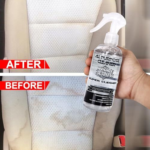Auto Hub All Purpose Car Interior Cleaner, Car Seat Cleaner, Safe For All Interior Parts Including Dashboard, Plastic Parts, Door, Glass, Seats - Prevents Fading From Uv - Transparent & Colorless