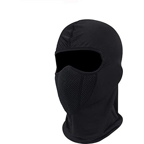 Primebox Full Cover Face Mask Cotton Fabric Bike Riding Washable Dust Protection Balaclava For Men Women Neck Gaiter Helmet Liner Pack Of 2 Rider Accessories Black Grey