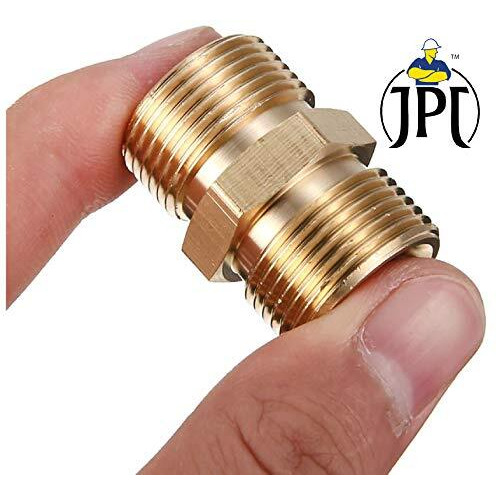 Jpt M22 Male Brass Connector For Extension Of Washer Hose Pipe(Pack Of 2)