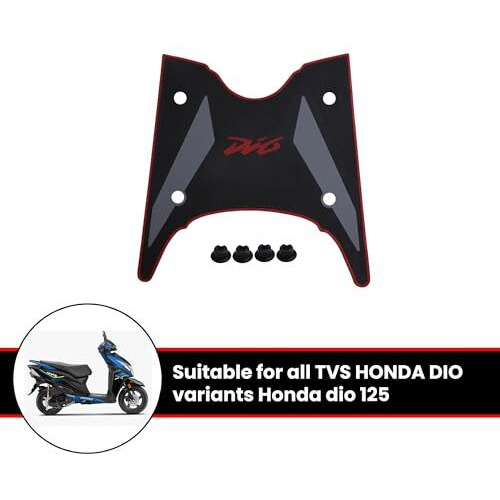 Grandbiker Rubber Foot Mat Compatible With Dio 110 Bs6 (Black)