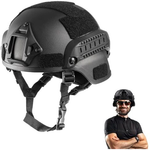 Proberos Tactical Helmet Strap Anti-Impact High Strength Abs Tactical Helmet Military Tactical Helmet Modularity Helmet With Adjustable Chin Mount For Multicam Military Sports Cs Game