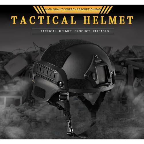 Proberos Tactical Helmet Strap Anti-Impact High Strength Abs Tactical Helmet Military Tactical Helmet Modularity Helmet With Adjustable Chin Mount For Multicam Military Sports Cs Game