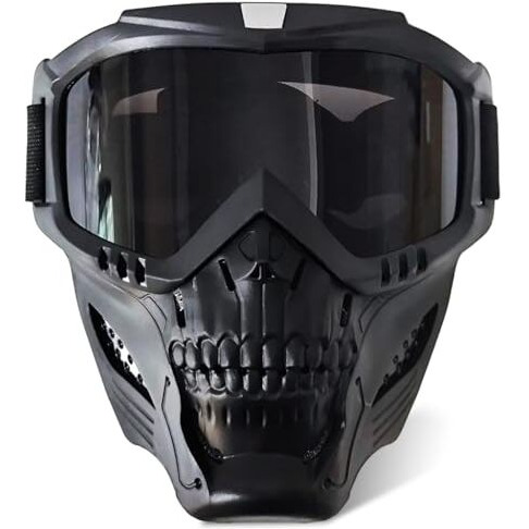 Proberos Motorcycle Goggle Mask Fun Face Mask Full Face Mask Windproof Goggles Mask, Motorcycle Goggle Mask Soft Foam Padded Det For Cycling Bike Off Road Racing Ride Unisex