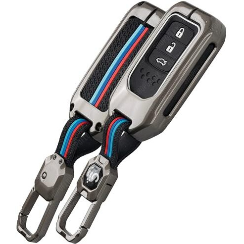 Shopoflux Metal Key Cover Compatible For Honda Elevate | City | Amaze | Wrv | Crv | Jazz | 3 Button Smart Key