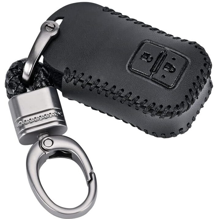 Contacts Soft Leather Car Key Cover Compatible With Maruti Suzuki 2 Button Smart Key With Key Chain For Xl6,Grand Vitara,Swift,Sx4,Dzire,Ignis,Brezza,Celerio,Ertiga,Ciaz,Baleno, Black