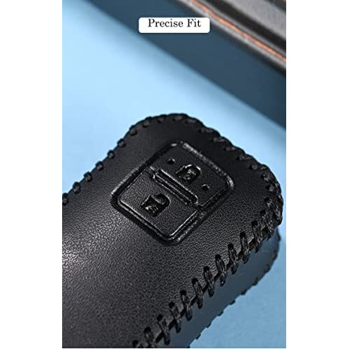 Contacts Soft Leather Car Key Cover Compatible With Maruti Suzuki 2 Button Smart Key With Key Chain For Xl6,Grand Vitara,Swift,Sx4,Dzire,Ignis,Brezza,Celerio,Ertiga,Ciaz,Baleno, Black
