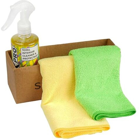 Shinexpro Car Interior Cleaner & Protectant - Safe As Car Seat Cleaner & For All Interior Surfaces Including Leather & Fabric - Infused Uv Blockers Protect From Fading (300Ml + 2 Microfiber Cloths)