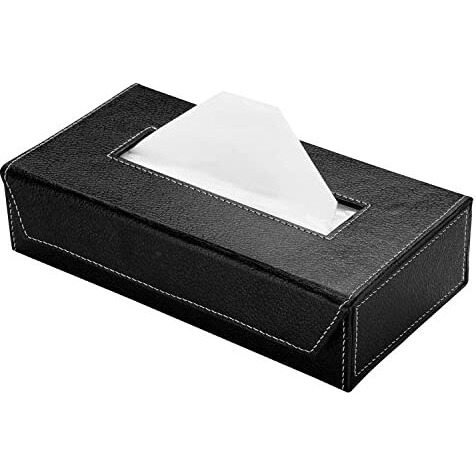 Autofrill Car Tissue Box With 2 Ply 100 Pull Tissue Paper, Tissue Paper Holder, Tissue Box Holder, Car Tissue Holder Tissue Holder For Home, Office, Kitchen (Black)