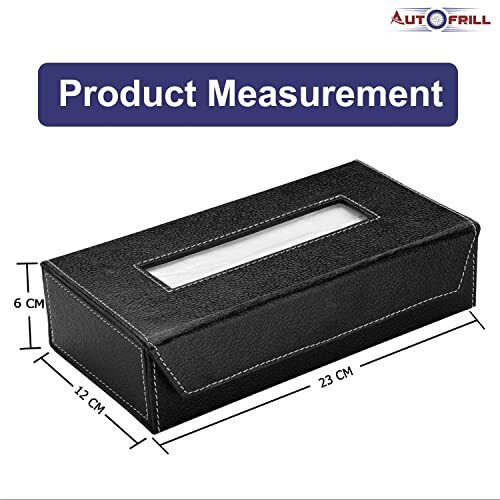 Autofrill Car Tissue Box With 2 Ply 100 Pull Tissue Paper, Tissue Paper Holder, Tissue Box Holder, Car Tissue Holder Tissue Holder For Home, Office, Kitchen (Black)