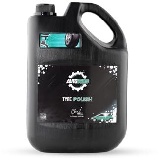 Autobomb Tyre Polish 5 L + Polishing Sponge(2) + Microfiber Cloth + 500 Ml Empty Spray Bottle | Long Lasting Super Shine And Protection | Prevents Premature Ageing & Non Greasy