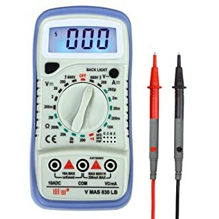 Var Tech Digital Multimeter V Mas 830 Lb, 3 Digits (2000 Counts), 600 V Ac/Dc, With Backlight