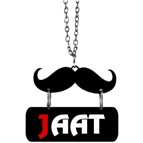 Ddl Acrylic Car Hanging Both Side (Jaat) - Black Plastic - Car Decor - Religious
