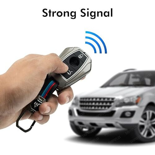 Shopoflux Metal Car Key Cover Compatible For Mercedes Benz C E M S Cls Clk Glk Glc G Class 3 Button Smart Key - Black