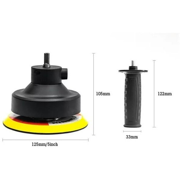Aasons 5 - 125Mm Drill Machine Attachment Conversion Head, Multi-Functional Car Polish Machine With Foam/Wool Pads, Automotive Polisher Kit For Buffing, Waxing, Polishing, Scrubbing, Sanding