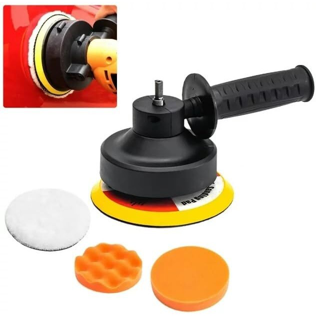 Aasons 5 - 125Mm Drill Machine Attachment Conversion Head, Multi-Functional Car Polish Machine With Foam/Wool Pads, Automotive Polisher Kit For Buffing, Waxing, Polishing, Scrubbing, Sanding