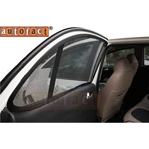 Autofact Magnetic Car Sunshades Compatible With Hyundai Creta New (2020 To 2024) (Set Of 4)  Easy Installation, Uv Protection, Keeps Car Cool (Front 2 With Zippers, Rear 2 Without Zippers)