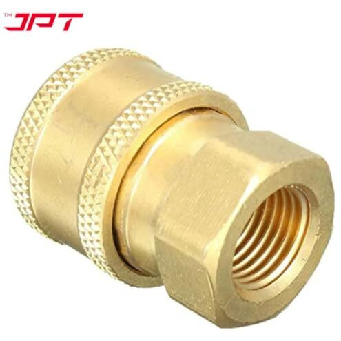 Jpt Heavy Duty Pressure Washer Coupler | 1/4-Inch Quick Connect Fitting | Solid Brass Build | Quick Coupler Female Socket