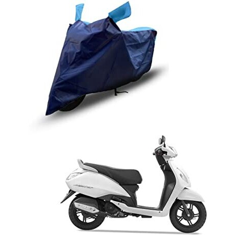 Ridershine Jupiter Scooty Cover - Jupiter 125 Cover Water Resistant - Jupiter Cover - Jupiter Accessories All With Five Thread Overlock Stitched Ultra Surface Body Protection (Blue Aqua)