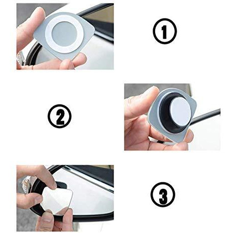 Automaze 3R 360 Degree Car Wide Angle Triangle Blind Spot Flat Lower Mirror(Set Of 2, Triangle, 3R-056) | For Car