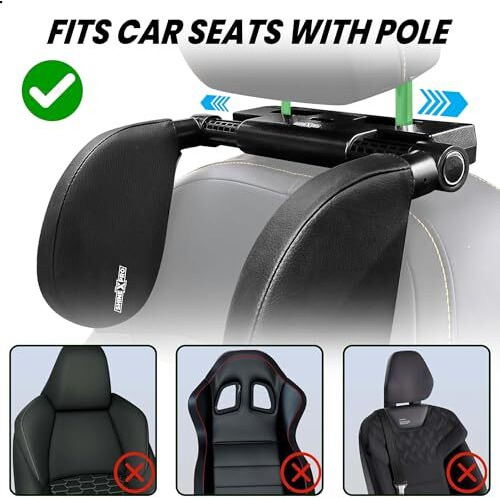 Shinexpro Car Head Rest Pillow - Provides Superior Car Neck Support - Car Pillow For Comfortable Long Drives - Our Head Rest For Car Is Made Of Soft Memory Foam & Is A Universal Fit Car Neck Rest