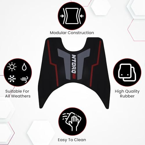 Grandbiker Ntorq 125 Scooter Foot Mat/Washable Rubber Foot Mat Compatible For Ntorq 125