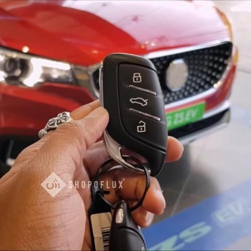 Shopoflux Metal Key Cover Compatible With Mg Zs Ev Electric | Astor 3 Button Smart Key