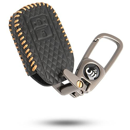 Shopoflux Leather Key Cover Compatible With Baleno, Grand Vitara, Xl6, Swift, Brezza, Celerio, Ignis, Ertiga, Dzire, Fronx, Urban Cruiser, Glanza, Hyryder (Black)