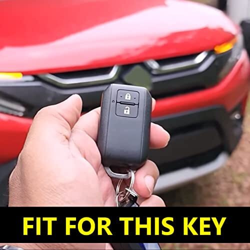 Shopoflux Leather Key Cover Compatible With Baleno, Grand Vitara, Xl6, Swift, Brezza, Celerio, Ignis, Ertiga, Dzire, Fronx, Urban Cruiser, Glanza, Hyryder (Black)