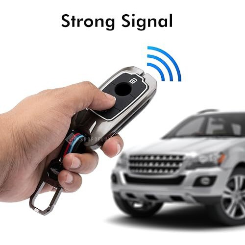 Shopoflux Metal Key Cover Compatible For Mercedes Benz E - Class S - Class A - Class C - Class G - Class 2020 Onwards New Smart Key - Black