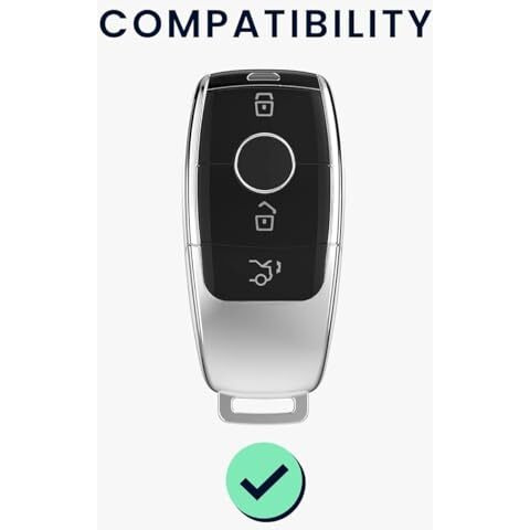 Shopoflux Metal Key Cover Compatible For Mercedes Benz E - Class S - Class A - Class C - Class G - Class 2020 Onwards New Smart Key - Black
