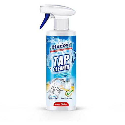 Herbo Pest Blueoxy Tap Cleaner & Shiner Limescale Remover Tub Delimer Scale Away Removes Oxidation Rust, Calcium Iron Deposit Washroom Accessories Cleaner Ecological Formulation500 Ml Rtu Spray Qty 2