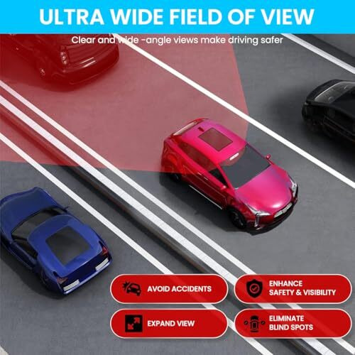Sthira Baby Car Mirror Wide-Angle Hd Glass Car Rear View Mirror 360 Adjustable Car Vanity Mirror Clip-On Rearview Mirror For Car Baby Car Mirror For Safe Driving Universal Fit For Cars, Suvs