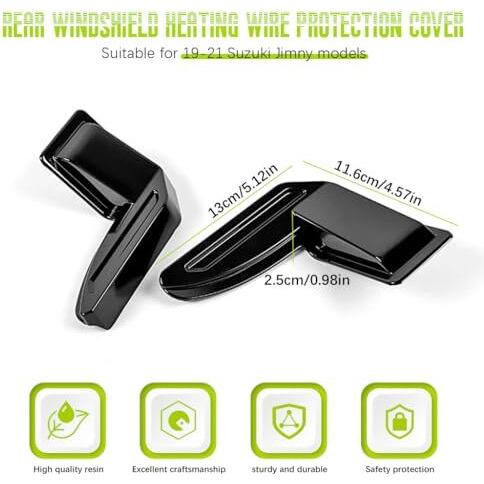 Sthira 2Pcs Shield Covers For Rear Windshield Defroster Heating Wire Universal Plastic Rear Windshield Heating Wire Protection Cover For Suzuki Jimny 2019 2020 2021 2022 2023 Jb64 Jb74W