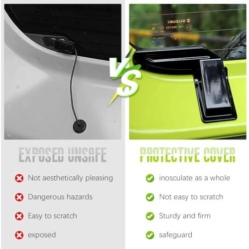 Sthira 2Pcs Shield Covers For Rear Windshield Defroster Heating Wire Universal Plastic Rear Windshield Heating Wire Protection Cover For Suzuki Jimny 2019 2020 2021 2022 2023 Jb64 Jb74W