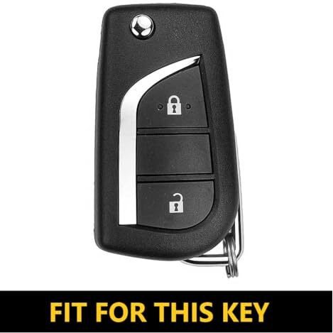 Shopoflux Metal Key Cover Compatible With Toyota Innova Crysta | Corolla Altis 2 Button Flip Key (Pack Of 1)