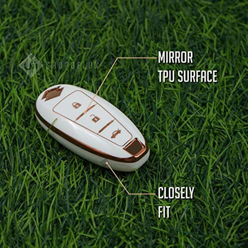 Shopoflux Tpu Key Cover Compatible With Baleno, Breeza, S Cross, Ciaz, Swift 3 Button Smart Key (White)