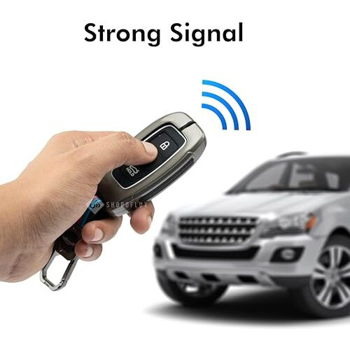 Shopoflux Metal Key Cover Compatible With Hyundai Verna | Kona | I20 3 Button Smart Key
