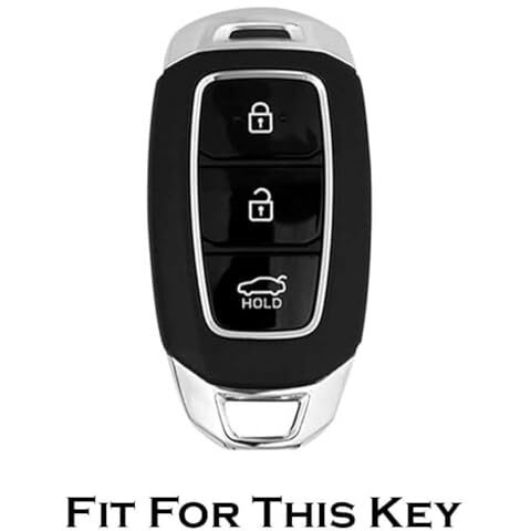 Shopoflux Metal Key Cover Compatible With Hyundai Verna | Kona | I20 3 Button Smart Key