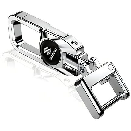 Greenworld Silver Color Key Chain Heavy Duty Keychain For Suzu-Ki/Dzire/Swift/Breeza/Scross/Baleno/Alto/Wagonr/Xpresso/Ciaz/Ignisar (Only Keychain)