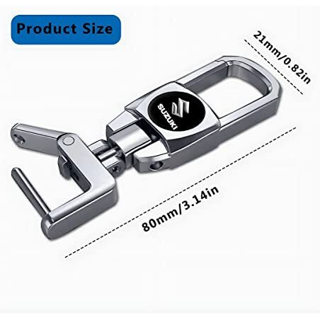 Greenworld Silver Color Key Chain Heavy Duty Keychain For Suzu-Ki/Dzire/Swift/Breeza/Scross/Baleno/Alto/Wagonr/Xpresso/Ciaz/Ignisar (Only Keychain)